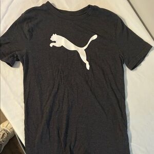Puma Charcoal Tee with White Emblem